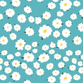 Floral light turquoise 