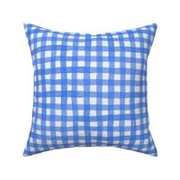 watercolour gingham in blue large scale tablecloth check by Pippa Shaw
