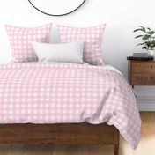 watercolour gingham in pink wallpaper XL scale tablecloth check by Pippa Shaw