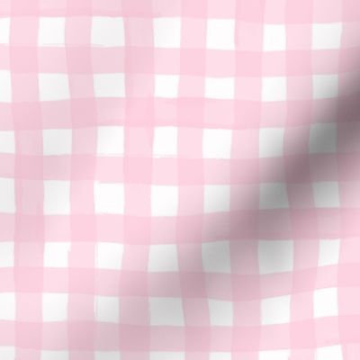 watercolour gingham in pink large scale tablecloth check by Pippa Shaw