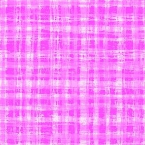 Pink and White Hemp Rope Texture Plaid Squares Ultra Pink Magenta FF4CFF Natural White FEFDF4 Fresh Modern Abstract Geometric