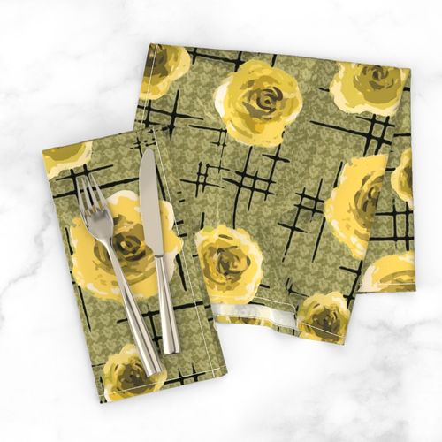 Mid-century yellow roses