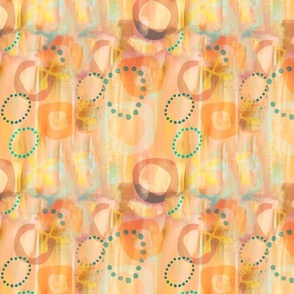 Peach and Orange Abstract 