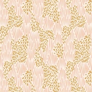 Mini Pink and gold stripes and dots by Flora Wild Design