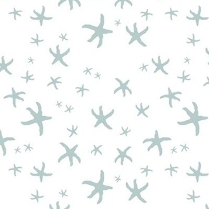 Starfish Galaxy - small - beach glass on white - multi-directional