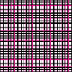 Modern Tweed (Black, White, Hot Pink)