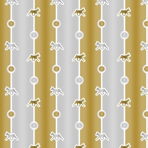 Basenji Bead Chain - silver gold