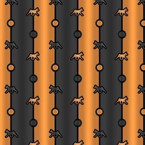 Basenji Bead Chain - rust black