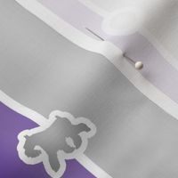 Miniature Schnauzer Bead Chain - purple silver