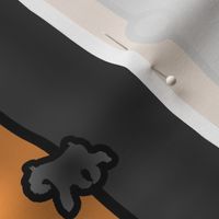 Miniature Schnauzer Bead Chain - rust black