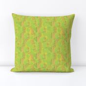 Green Yellow Peach Gauze repeat