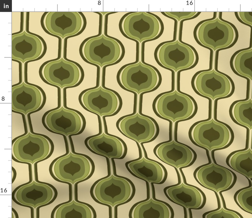 MidCentury Modern 12.0 Abstract Stone Fruit Pattern