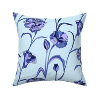 Mod Carnations purple/pale blue