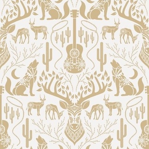 Home on the Range - Southwest Damask (Beige)