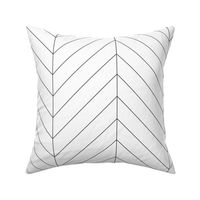 chevron herringbone white with black lines 6" wide columns