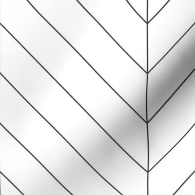 chevron herringbone white with black lines 6" wide columns