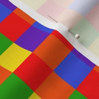 Rainbow Checkerboard Squares