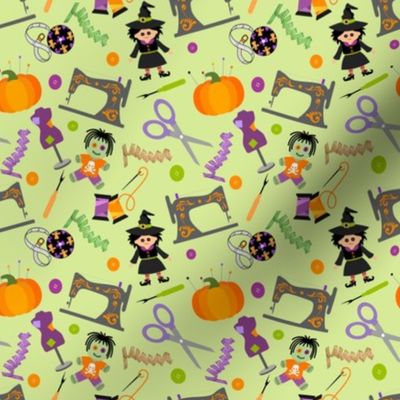 Halloween Sewing Notions Lime Green