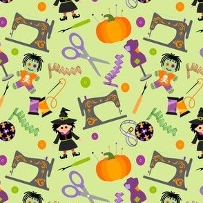 Halloween Sewing Notions Lime Green