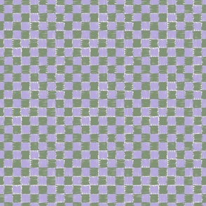 Scribbly Checkers - Small - Lavender and Sage