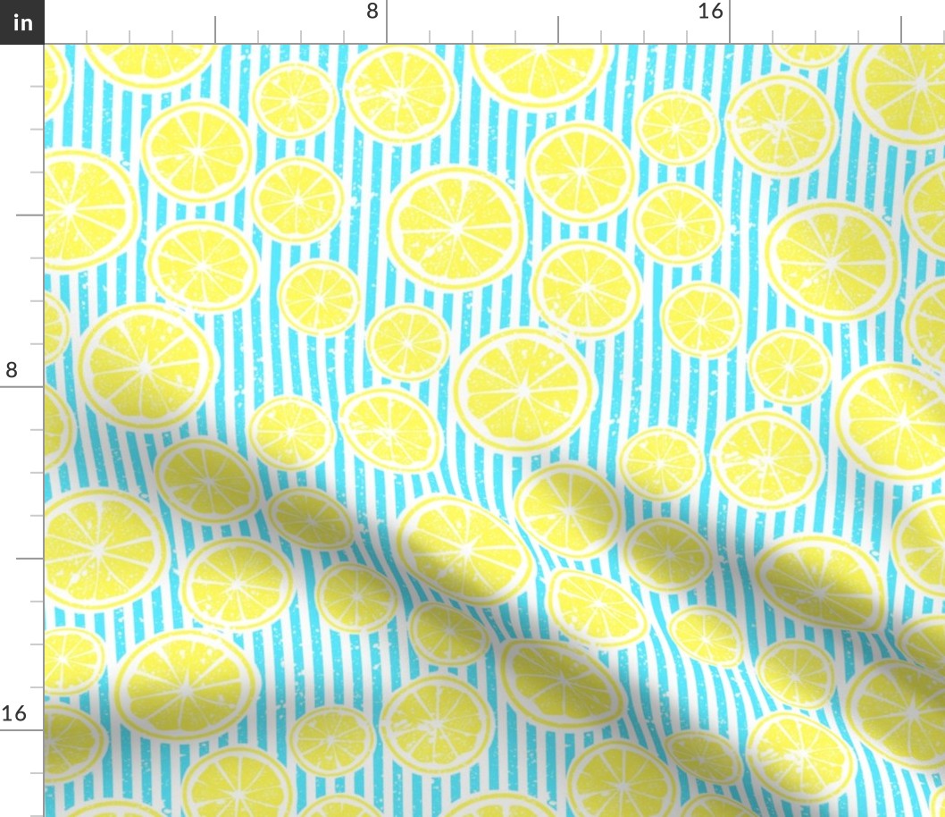 Lemon in the pool_normal scale - simple Fabric | Spoonflower