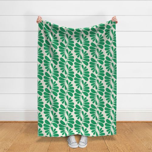 Palm leaves emerald green large