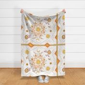 Sundance Mandala Whole Cloth Cot Quilt (46 " x 36 ") 