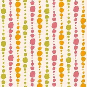 Optimism happy organic circles in watermelon pink, lime green and juicy orange - medium scale for summer linens, kids dresses and apparel, patchwork, quilting and holiday crafts 