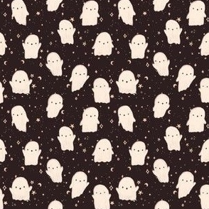 Happy Halloween Ghouls 3x3 Cute Spooky Scary Halloween Ghosts Black And White