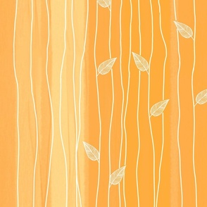 abstract lines  and leaves on a color gradient