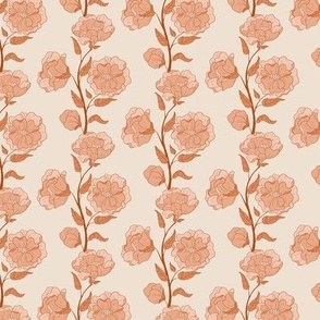 Cascading Florals Tangerine (Small)
