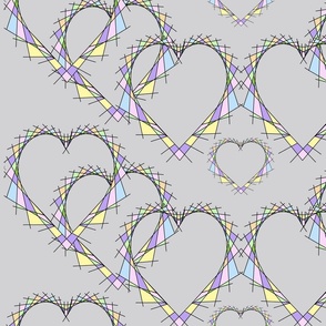 Hearts in String Art