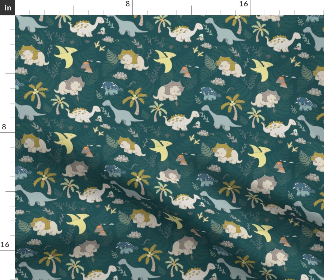 dinosaur pattern dark background