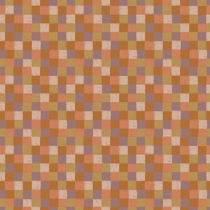 Scribbly Checkers - Small - Earth Tones