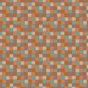 Scribbly Checkers - Small - Muted Palette