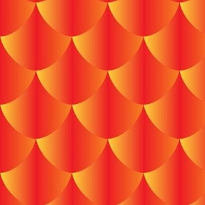 Fish Scales-Red Orange