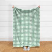 watercolour gingham in green wallpaper XL scale tablecloth check by Pippa Shaw
