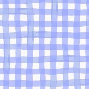 watercolour gingham in lilac wallpaper XL scale tablecloth check by Pippa Shaw