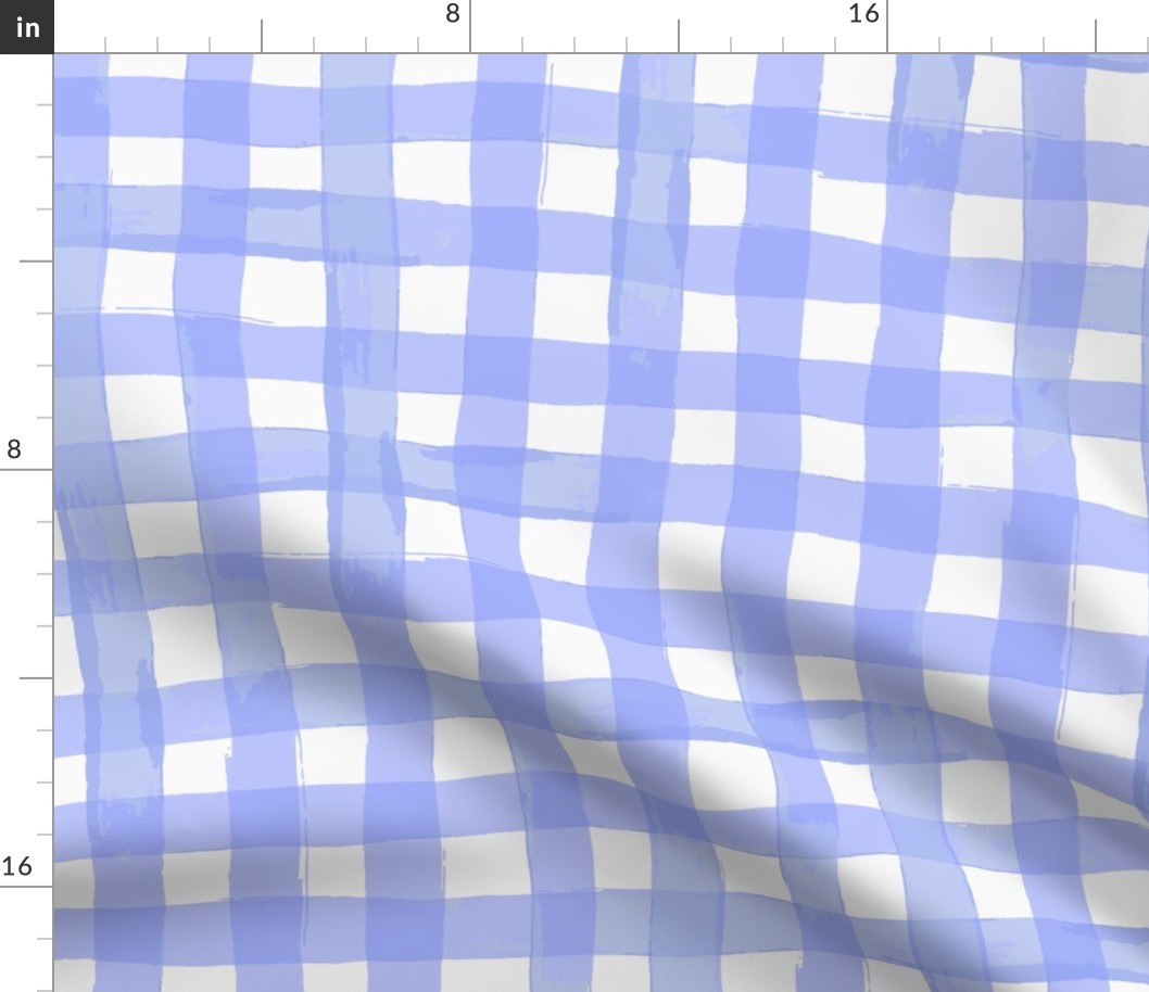 watercolour gingham in lilac wallpaper XL scale tablecloth check by Pippa Shaw