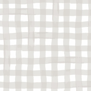 watercolour gingham in linen grey wallpaper XL scale tablecloth check by Pippa Shaw