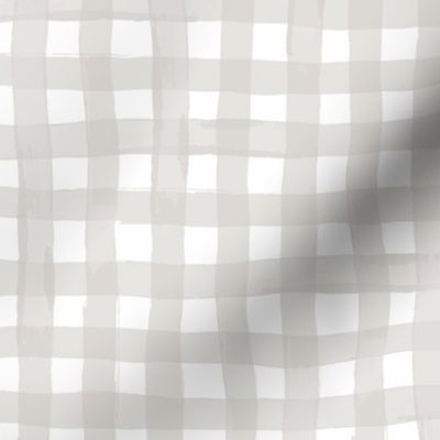 watercolour gingham in linen grey large scale tablecloth check by Pippa Shaw