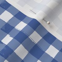 watercolour gingham in navy blue large scale tablecloth check by Pippa Shaw