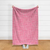 watercolour gingham in fuchsia pink wallpaper XL scale tablecloth check by Pippa Shaw