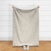 watercolour gingham in natural linen beige wallpaper XL scale tablecloth check by Pippa Shaw