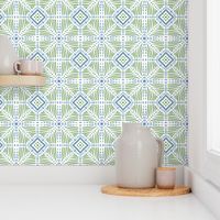 summer tile/kelly green and bright blue