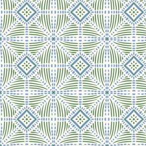 summer tile/kelly green and bright blue