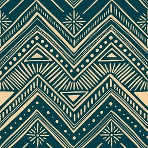 Boho Zig Zag (dark turquoise)