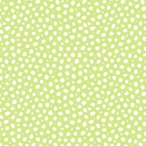 Medium honeydew polka dots