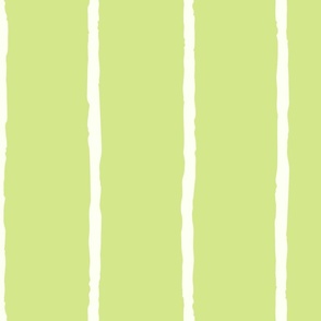 Large wide vertical stripes pattern in honeydew green