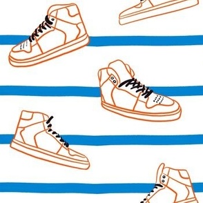 sneakers blue orange